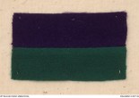 Picture of navy blue rectangle on top of dark green rectangle which was the Colour Patch of 2nd Infantry Battalion AIF