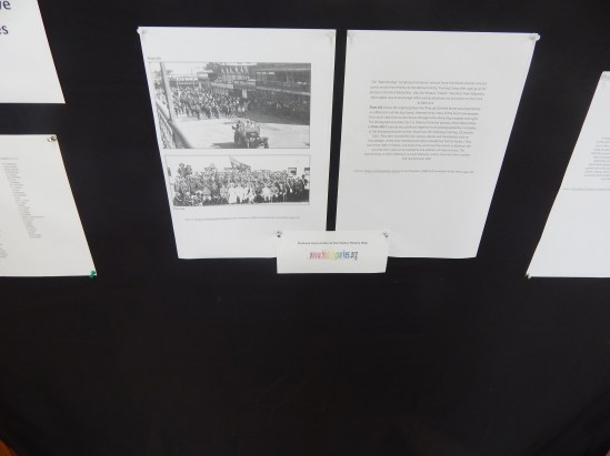 Focusing on the 'Boomerang' march in 1916 which started in Parkes. These pages are from Parkes: A Photographic History by Ian Chambers