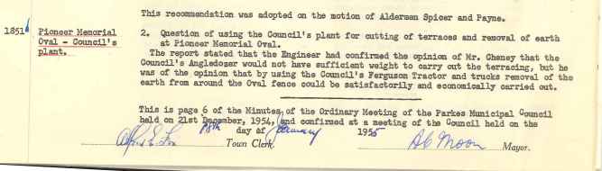 Terracing and grading being done with Council's Ferguson tractor