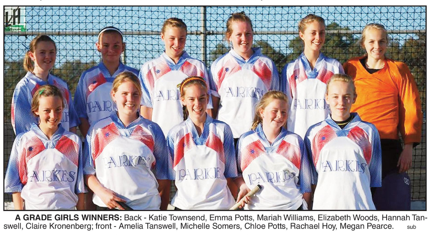 A Grade winners in 2008, the Parkes Rovers. Mariah was then heading to Adelaide to participate in the Australian under 13s Girls Hockey Carnival. Source: Parkes Champion Post Friday September 26, 2008 page 26