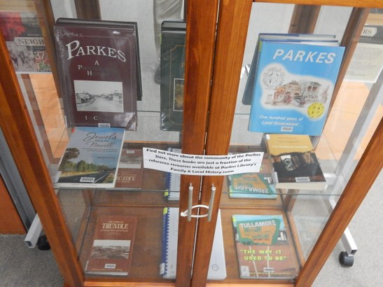 The stories of neighbours - both good and bad experiences - are detailed in a number of books. This photograph highlights some of the resources that can be found in Parkes Library's Family & Local History room. Photograph by Dan Fredericks (Parkes Library) taken September 2, 2016