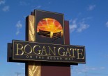Town sign welcoming all to Bogan Gate. Photograph taken by ksuyin and found on http://www.flickriver.com/places/Australia/New+South+Wales/Bogan+Gate/recent/