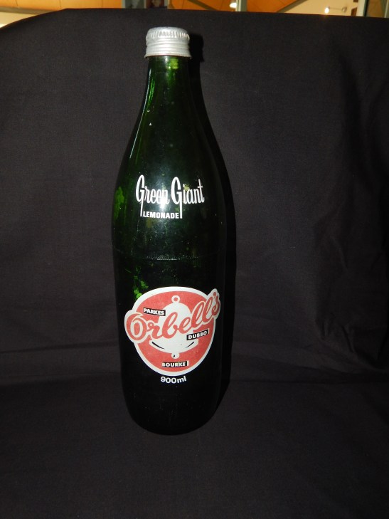 Photograph of soft drink bottle from locally based beverage manufacturer Orbell's. This bottle one of several on loan courtesy Dad & Dave's Collectables http://www.facebook.com/dadanddave