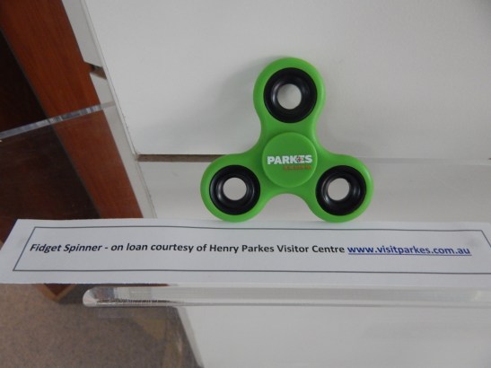 Not all pop culture toys are retro! The fidget spinner has been one of the most popular toys in the last 18 months. Again a toy whose design owes much to scientific principles, this is one of several items available for sale at the Henry Parkes Visitor Centre. For more information head to Visit Parkes website