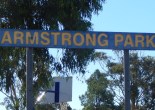 Photograph of signage at Armstrong Park by Dan Fredericks (Parkes Shire Library) taken on February 15th, 2018