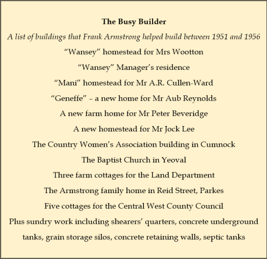 Source: Armstrong, F. (1985). A Farmer's Son Without A Farm. Parkes, NSW: Frank Armstrong. page 62