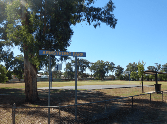 The scenic setting of Armstrong Park facing north. Photograph by Dan Fredericks (Parkes Shire Library) taken on February 15, 2018