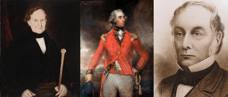 Family and friends in Middelton's family line. (Left) Andrew Hamilton Hume; (centre) Sir Francis Rawdon, also known as the 2nd Earl of Moira and later the first Marquess of Hastings; (right) famous explorer Hamilton Hume who completed the first journey from Sydney to Melbourne. Sources: Wikitree website; Rawdon Historical Society website and Sydney Morning Herald.