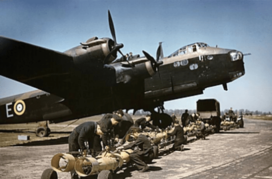 Stirling bomber N6101 of No 1651 Heavy Conversion Unit RAF, Waterbeach, Cambridgeshire, England April 1942. Source: World War 2 Database website