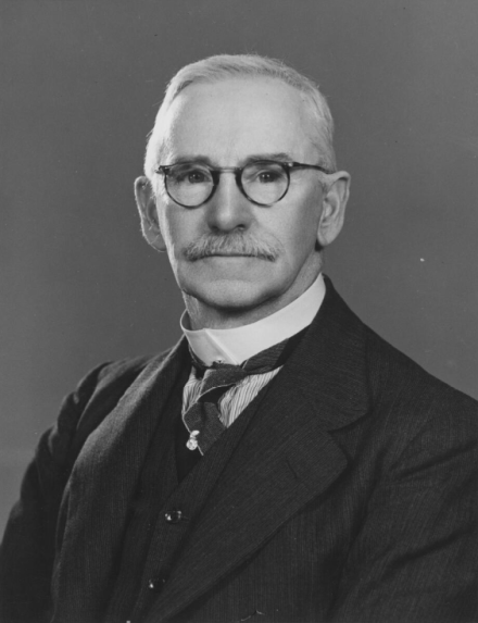 "Grey-haired and keen-eyed" this portrait of Horace Keyworth Nock is from 1940. Source: Trove at https://nla.gov.au/nla.obj-136770839/view